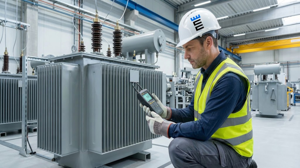 Photograph of an on-site EMI/EMF survey for active implantable medical devices (AIMD), including pacemakers and ICDs.